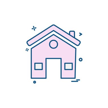 Ev simgesi tasarım vektörü 