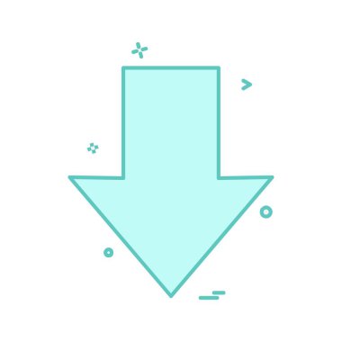 Aşağı ok simgesi tasarım vektörü