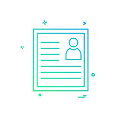 CV simge tasarlamak vektör