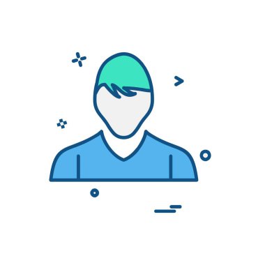 Avatar simge tasarım vektörü