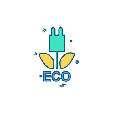 Ekoloji simgesi tasarım vektörü