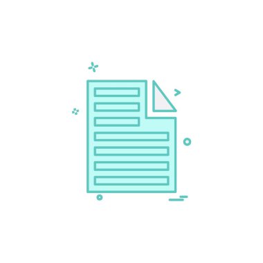 Belge simgesi tasarım vektörü