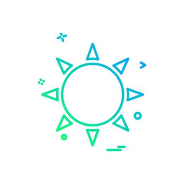 Güneş simgesi tasarım vektörü