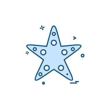 Deniz yıldızı simge tasarlamak vektör 