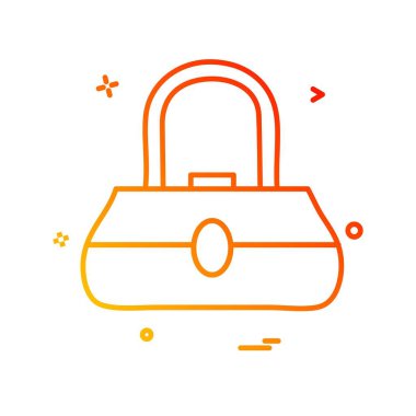 Bayanlar çanta ikon tasarım vektörü