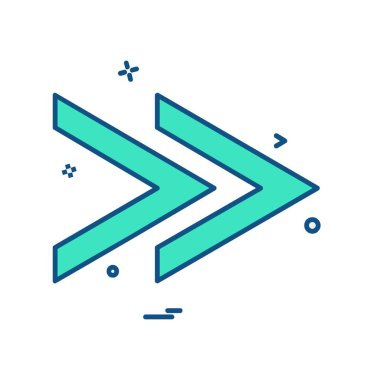 Sağ ok simge tasarlamak vektör