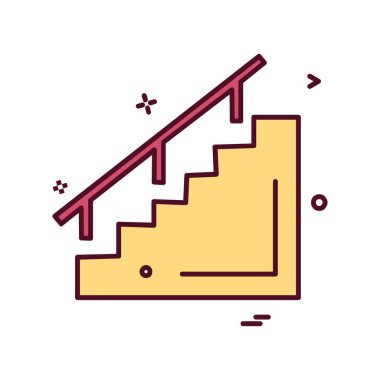 Çalışma araçlar simgesi tasarım, renkli vektör çizim 