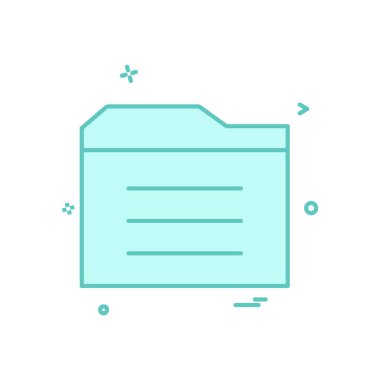 Klasör simge tasarlamak vektör