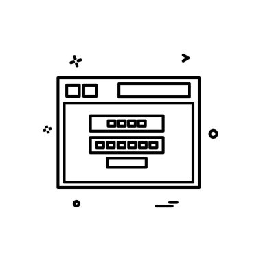 Web sitesi simgesi tasarım, renkli vektör çizim