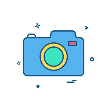 Kamera simgesi tasarım vektörü