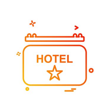 Otel simgesi tasarım vektörü
