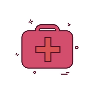 İlk yardım kutusu simge tasarlamak vektör