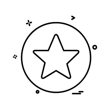 Yıldız simgesi tasarlamak vektör 