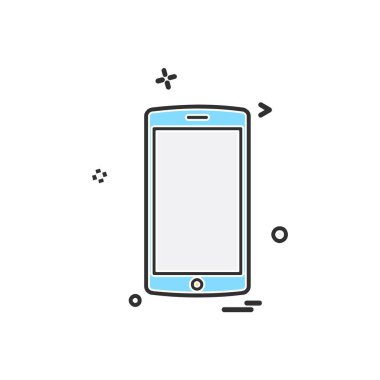 Mobil simge tasarım vektörü