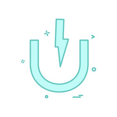 Mıknatıs güç simge vektör tasarımı