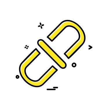 Web bağlantı simgesi tasarım, renkli vektör çizim