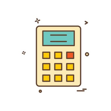 hesap makinesi simge vektör tasarım okulu