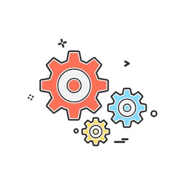 Vites simgesi tasarım vektörü