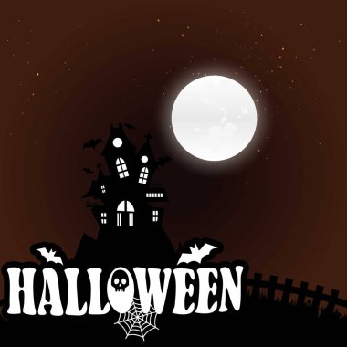 Cadılar Bayramı tatil kartı arka plan renkli vektör çizim 