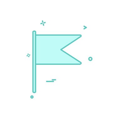 Bayrak simgesi tasarım vektörü