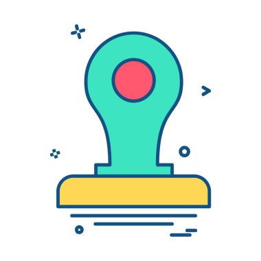 Damga simge tasarlamak vektör 