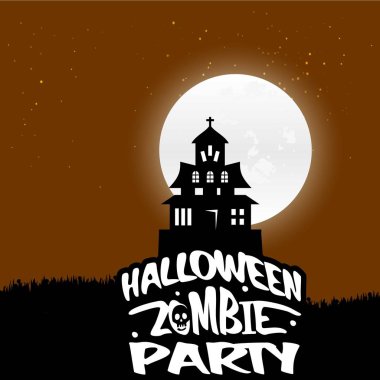 Cadılar Bayramı tatil kartı arka plan renkli vektör çizim 