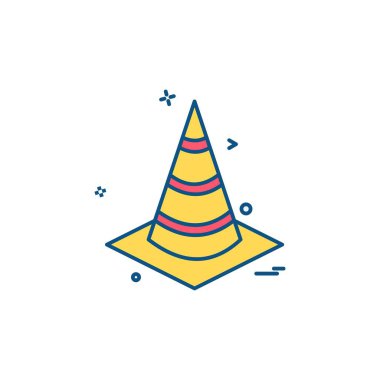 Koni simgesi tasarım, vektör çizim