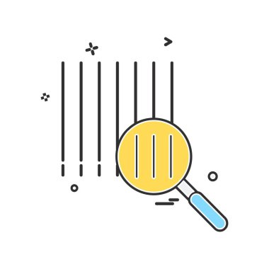 Barkod simgesi tasarım vektörü