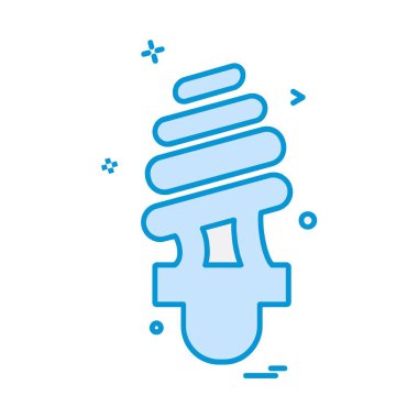 Ampul simgesi tasarım, renkli vektör çizim