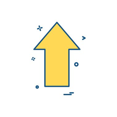 ok yukarı yönlü ikon vektör tasarımı