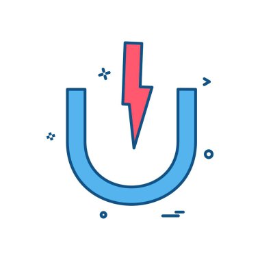 Mıknatıs güç simge vektör tasarımı