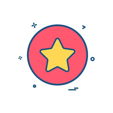 yıldız temel simge vektör tasarımı