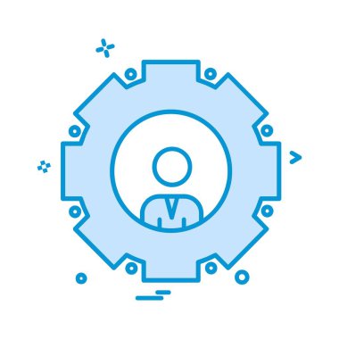 Vites simgesi tasarım vektörü 