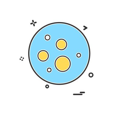 Bakteri simge tasarlamak vektör