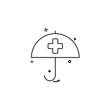 Sağlık sağlık sigortası sağlık şemsiye simge vektör desige