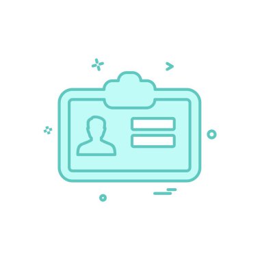 Kimlik kartı simge tasarlamak vektör