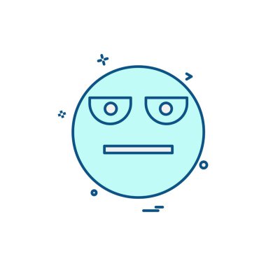 Emoji simgesi tasarım, vektör çizim