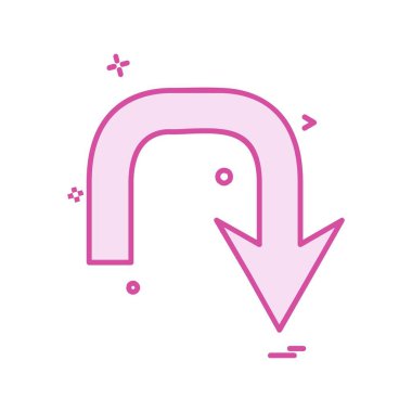 Ok simgesi tasarım vektörü