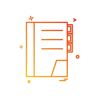 Kitapların simge tasarım vektörü