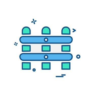 Duvar Sınırı simgesi tasarım vektörü