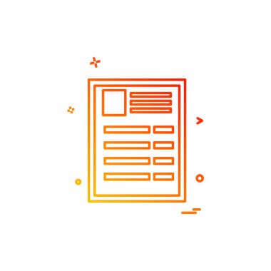 Belge simgesi tasarım vektörü