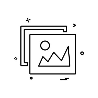 Görüntü simgesi tasarım, renkli vektör çizim