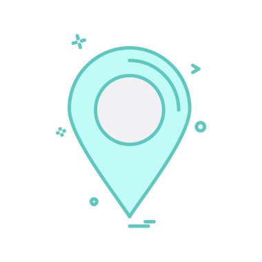 Gezinti simgesi tasarım, renkli vektör çizim