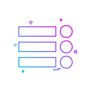 Menü simgesi tasarım, renkli vektör çizim