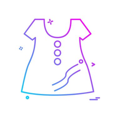 düz simge vektör çizim elbise 