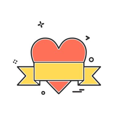 Aşk simge tasarlamak vektör