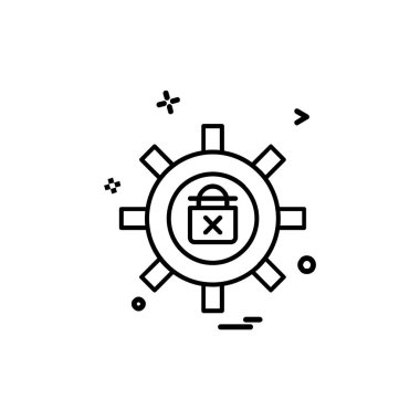 Siber güvenlik simge tasarlamak vektör