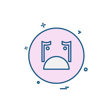 Emoji simgesi tasarım, vektör çizim