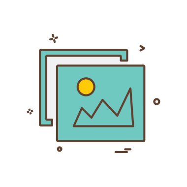 Resim simge tasarlamak vektör