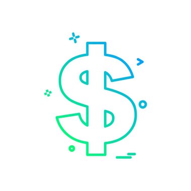 Doları simge tasarlamak vektör